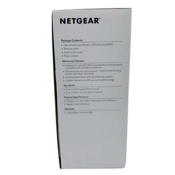 NETGEAR CM500-100NAS DOCSIS 3.0 High Speed M - Picture 3 of 11